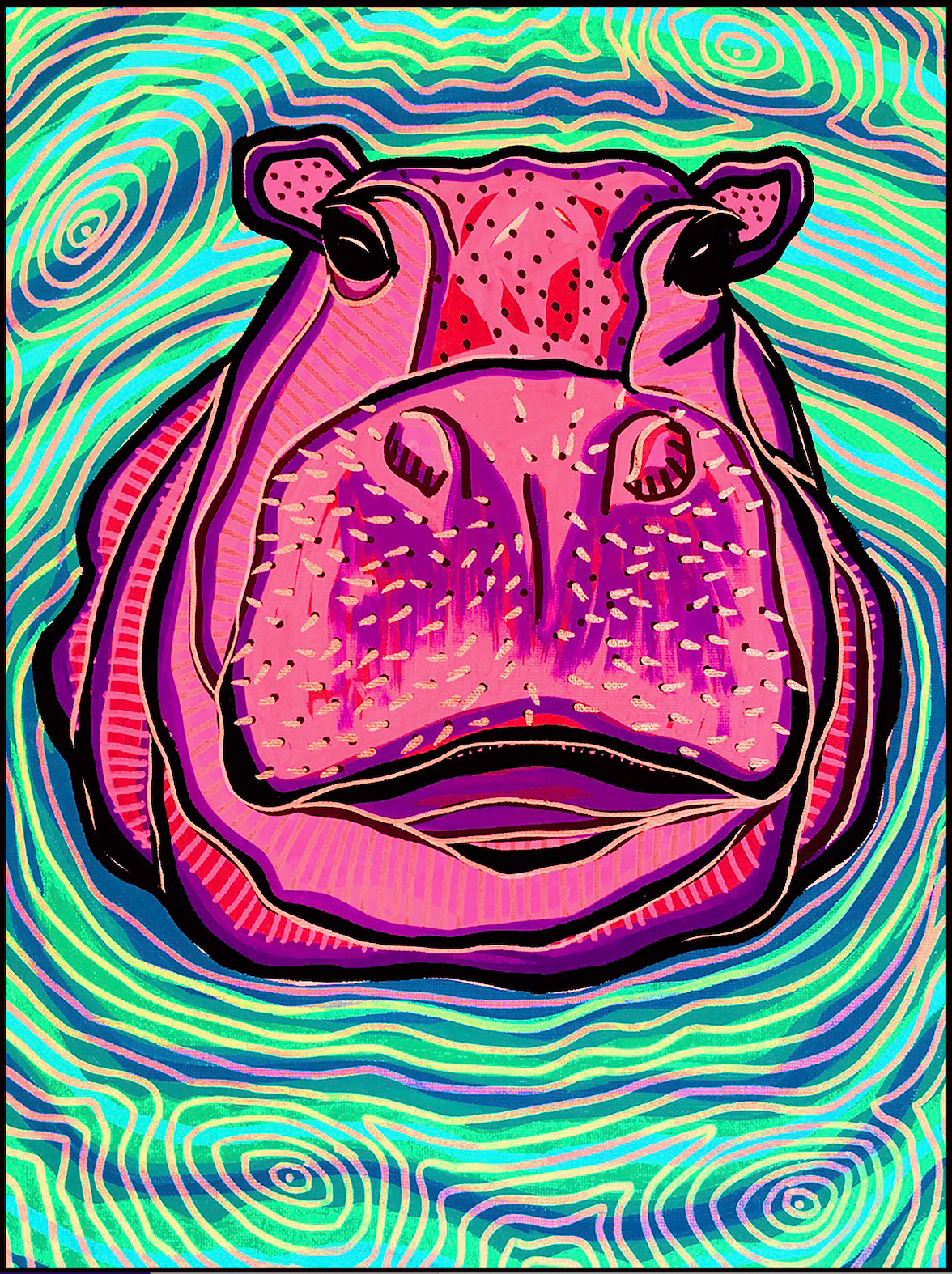 Hippo - Fine Art Print