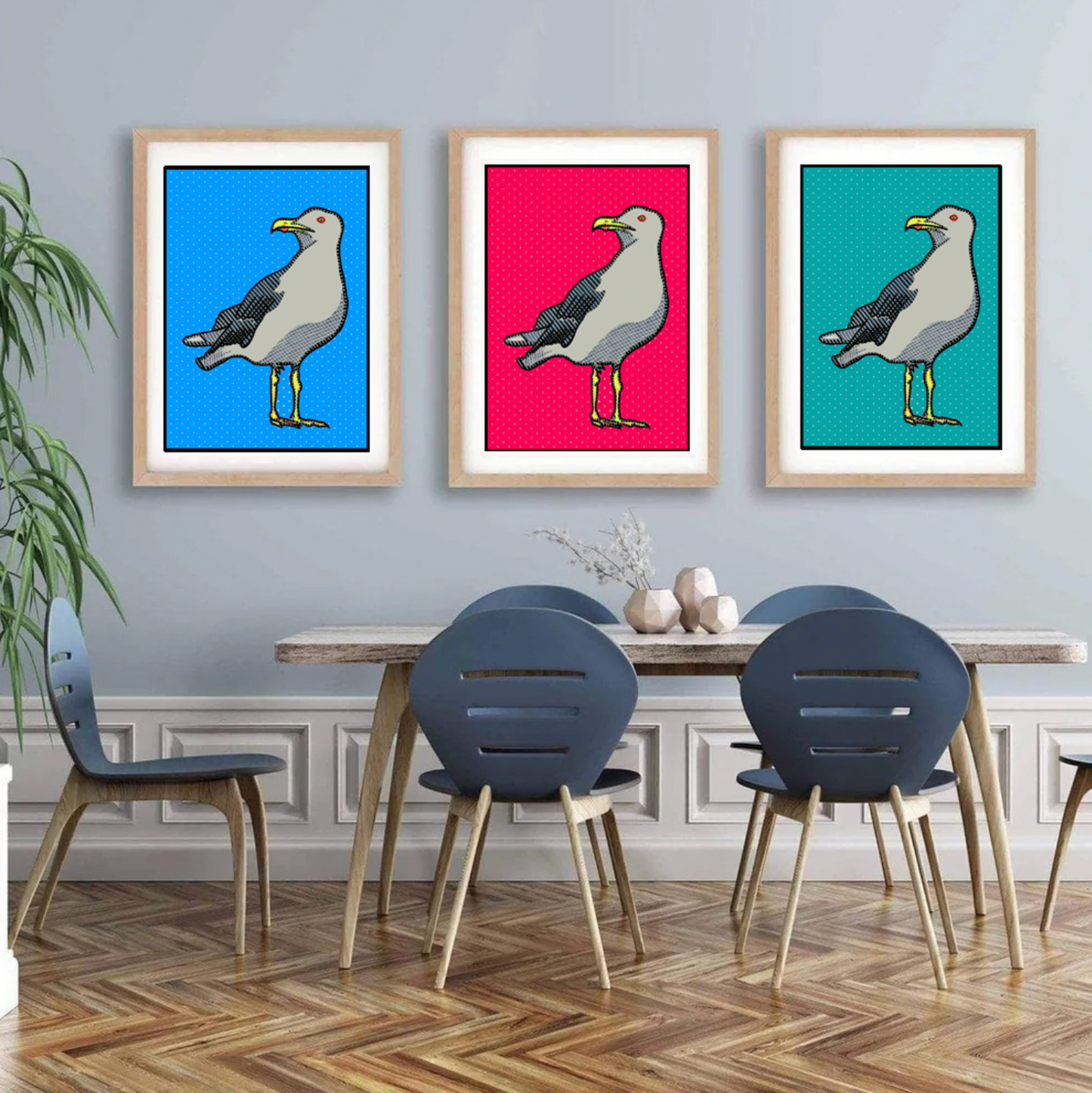 Teal Seagull - Fine Art Print