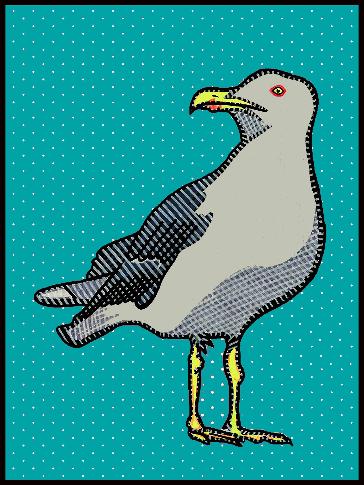 Teal Seagull - Fine Art Print