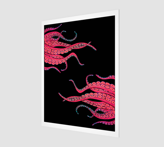 Coral Octopus - Fine Art Print