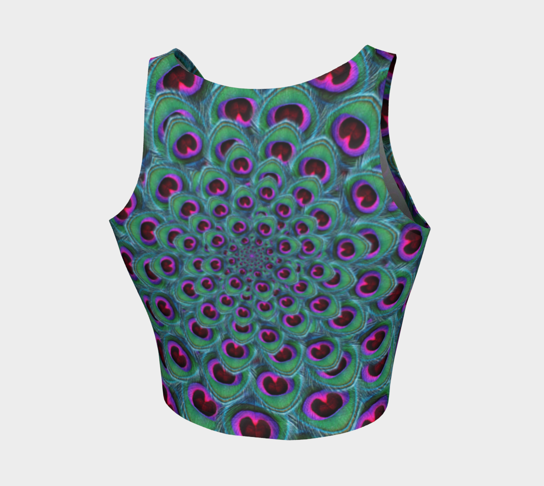 Purple Peacock Crop Top