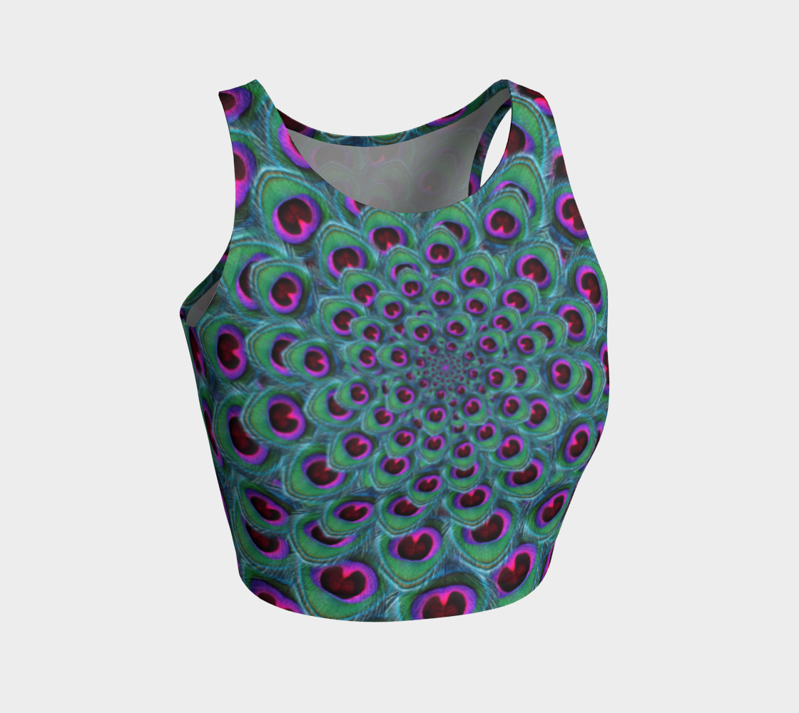 Purple Peacock Crop Top