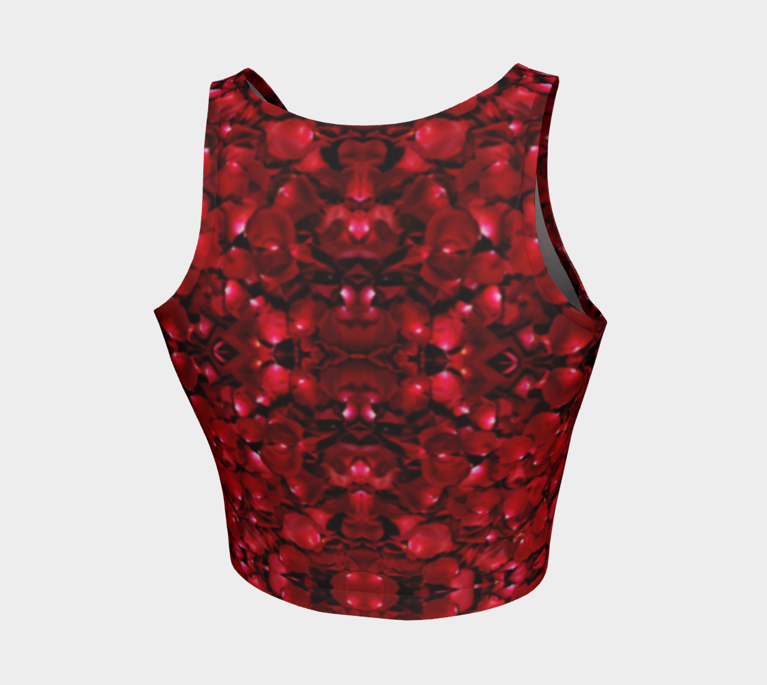 Red Rose Petal Crop Top