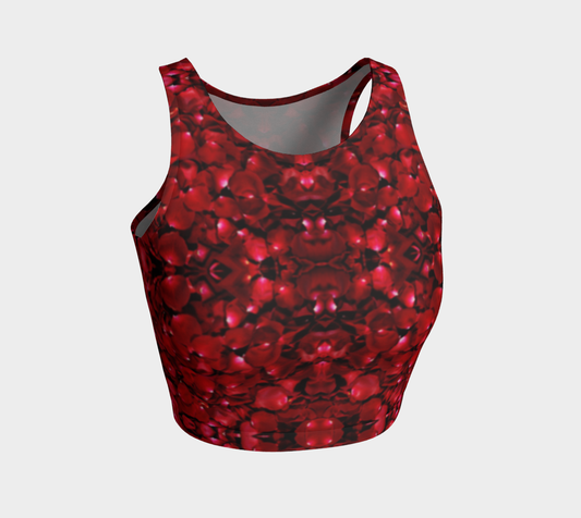 Red Rose Petal Crop Top