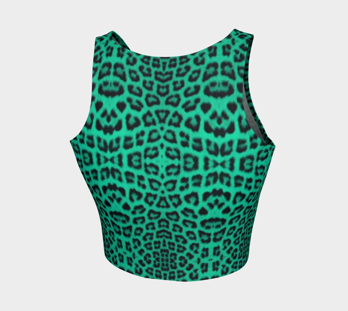 Leopard Mint Crop Top