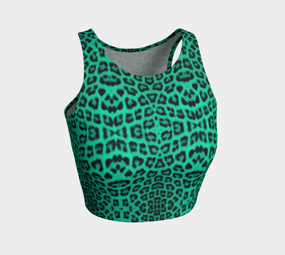 Leopard Mint Crop Top