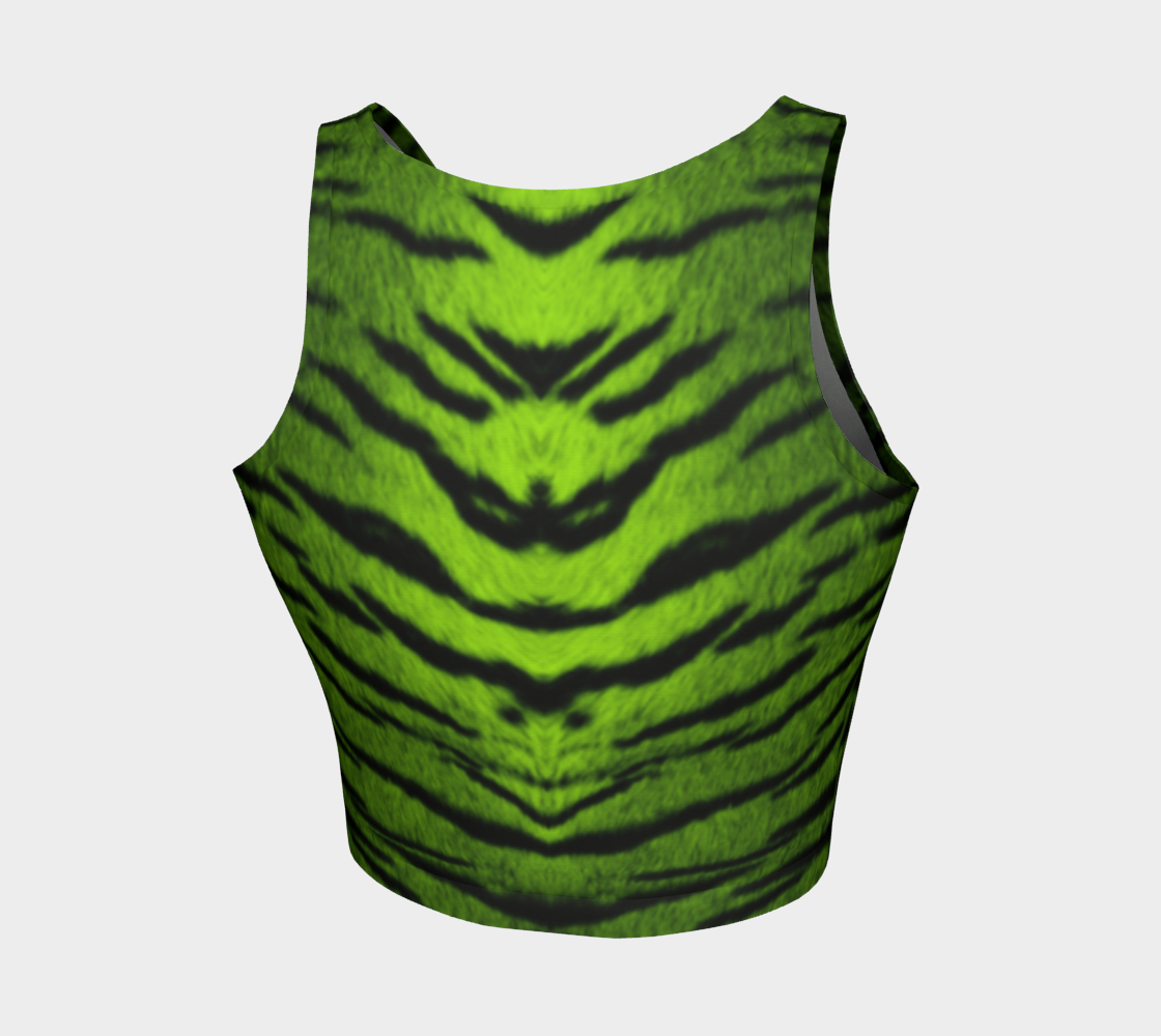 Tiger Queen Green Crop Top