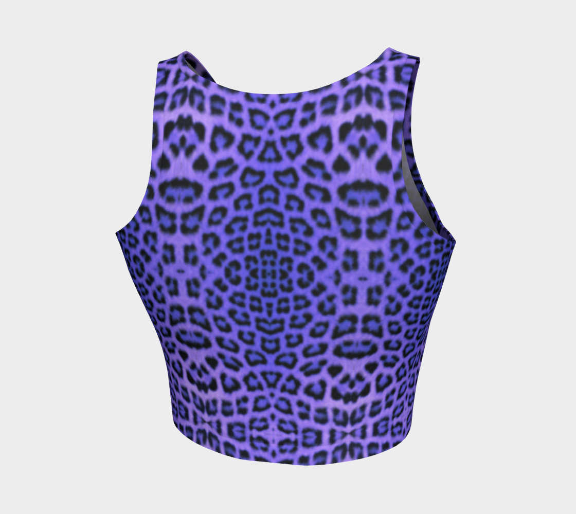 Purple Leopard Crop Top