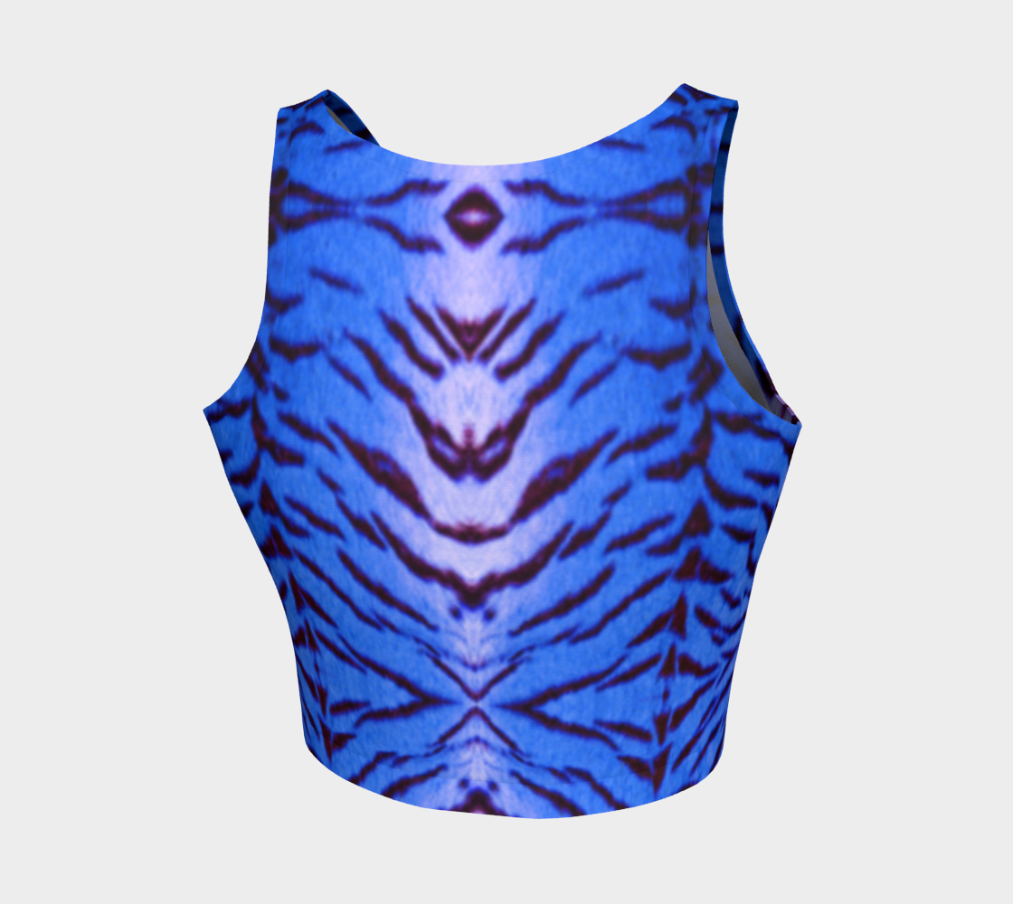 Tiger Queen Blue Crop Top