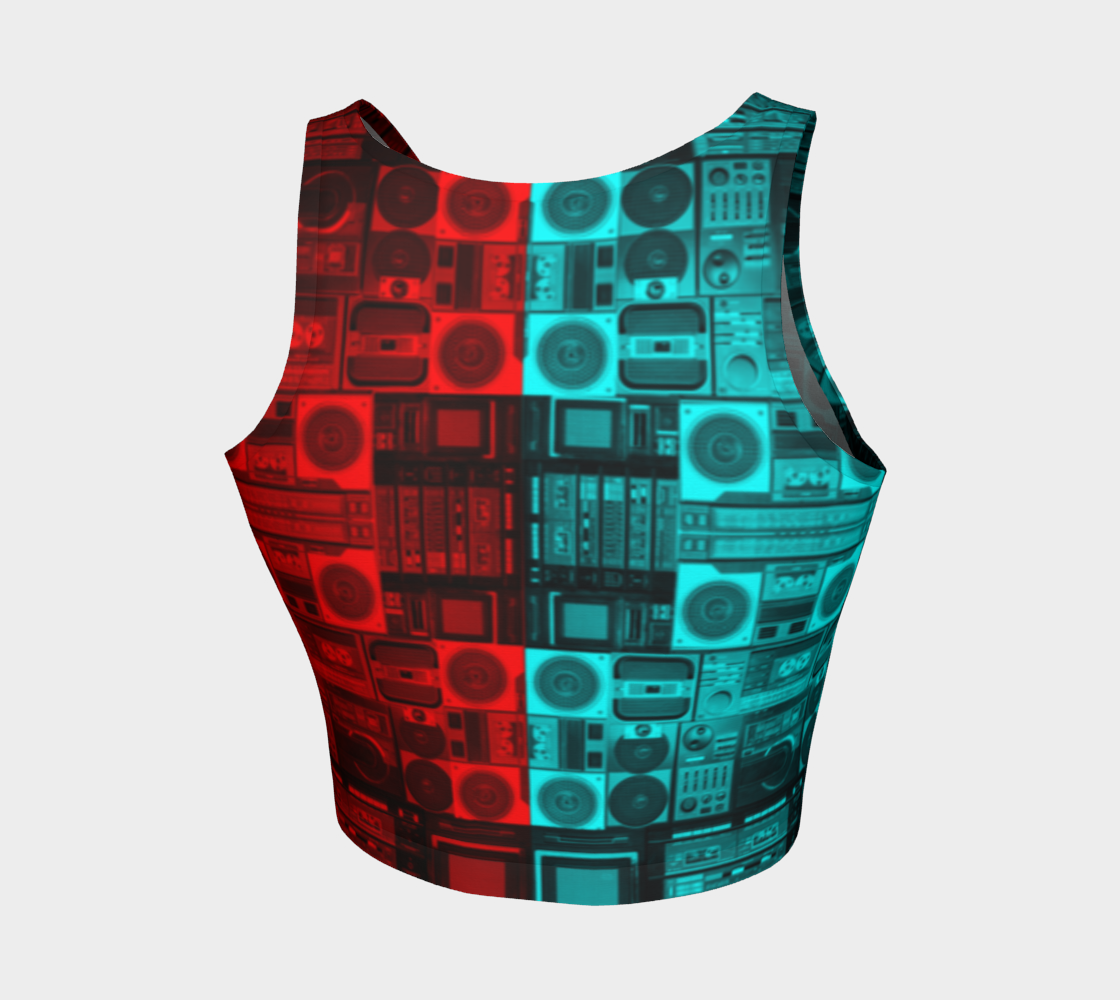 Ghetto Blaster 3D Crop Top