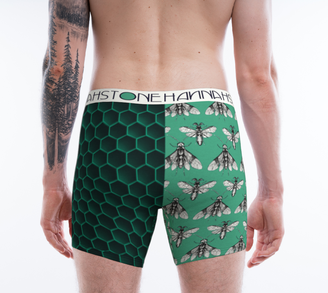 Bee Here Now Green Boxer Briefs