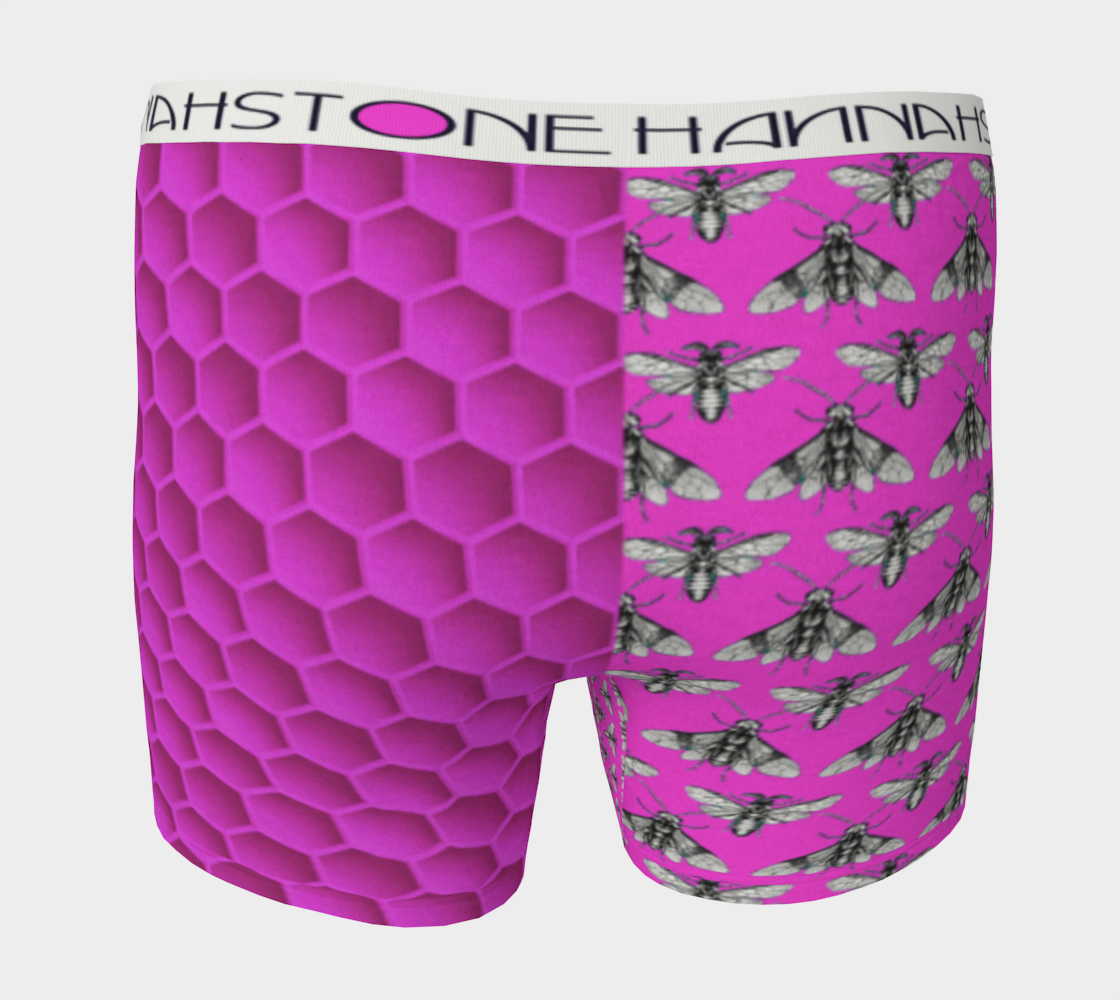 Bee Here Now Pink Boxer Briefs