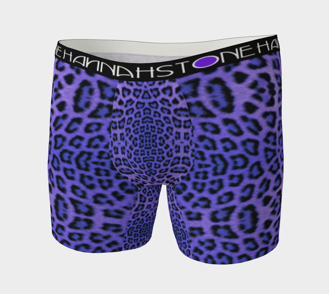 Leopard King Purple Boxer Briefs