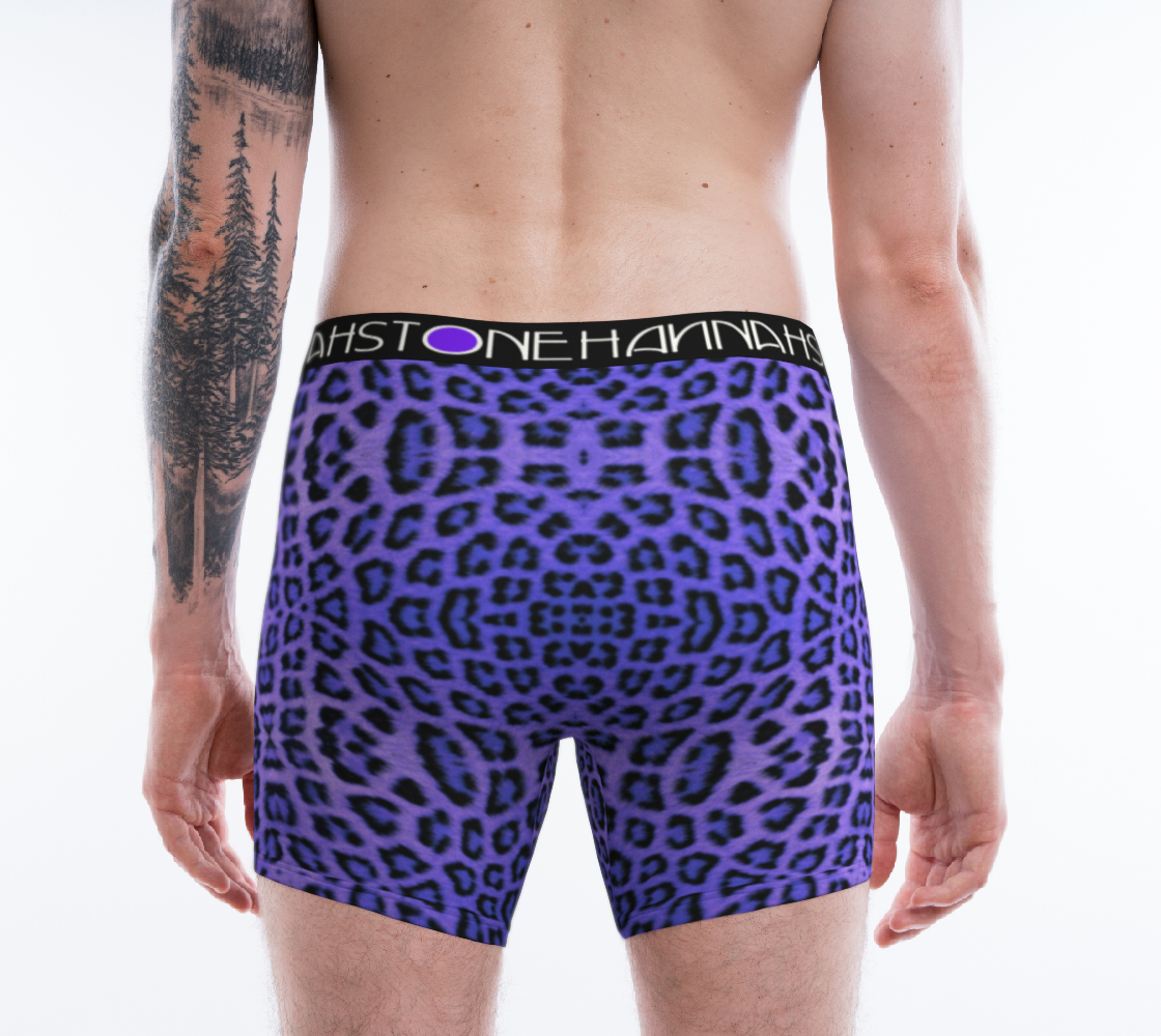 Leopard King Purple Boxer Briefs