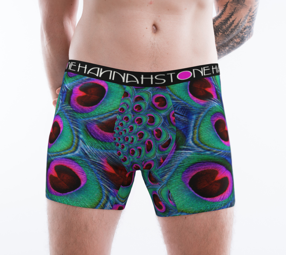 Purple Peacock Boxer Briefs