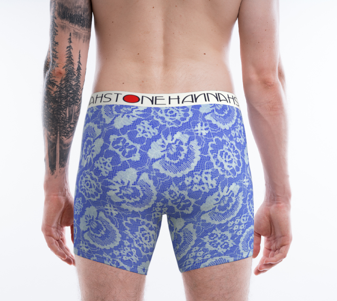 Blue Lace Boxer Briefs