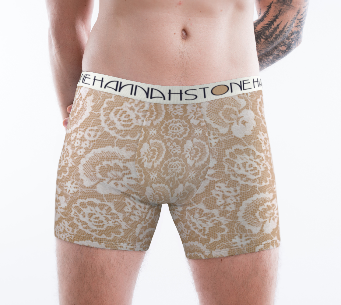 Naupe Taupe Lace Boxer Briefs