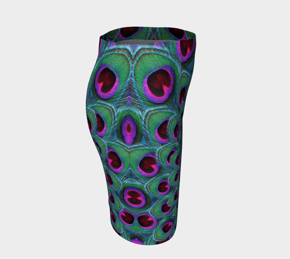 Purple Peacock Pencil Skirt