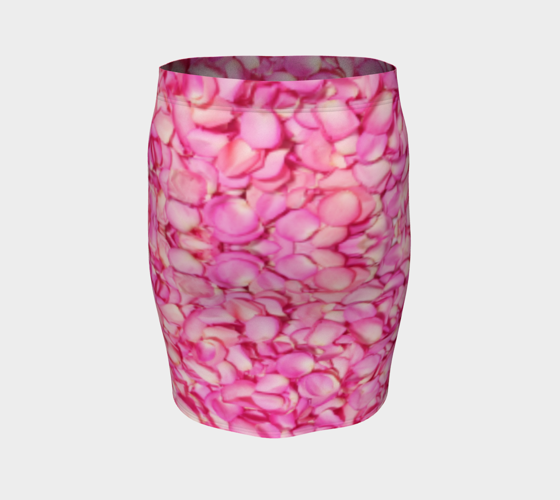 Pink Rose Petal Pencil Skirt