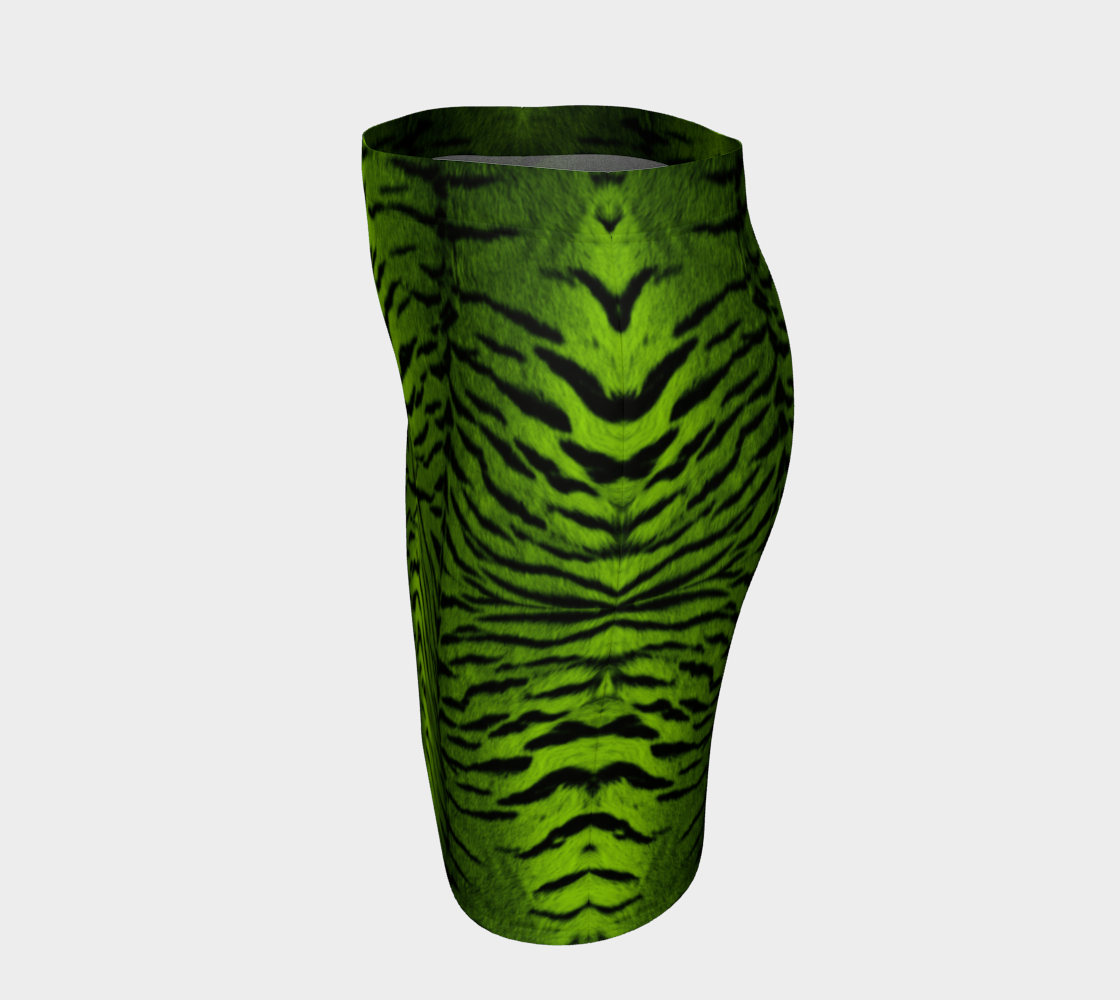 Tiger Queen Green Pencil Skirt