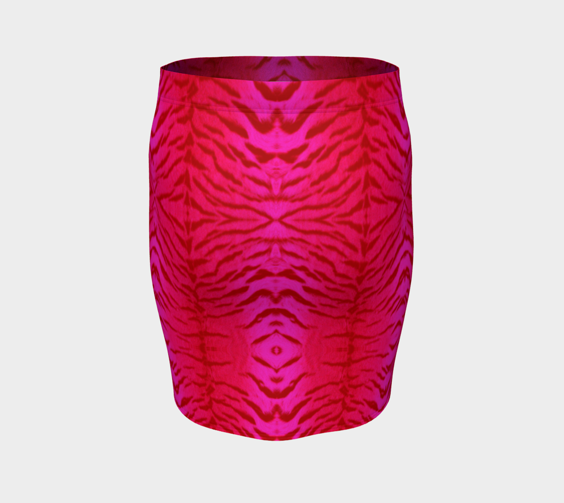 Tiger Queen Pink Pencil Skirt