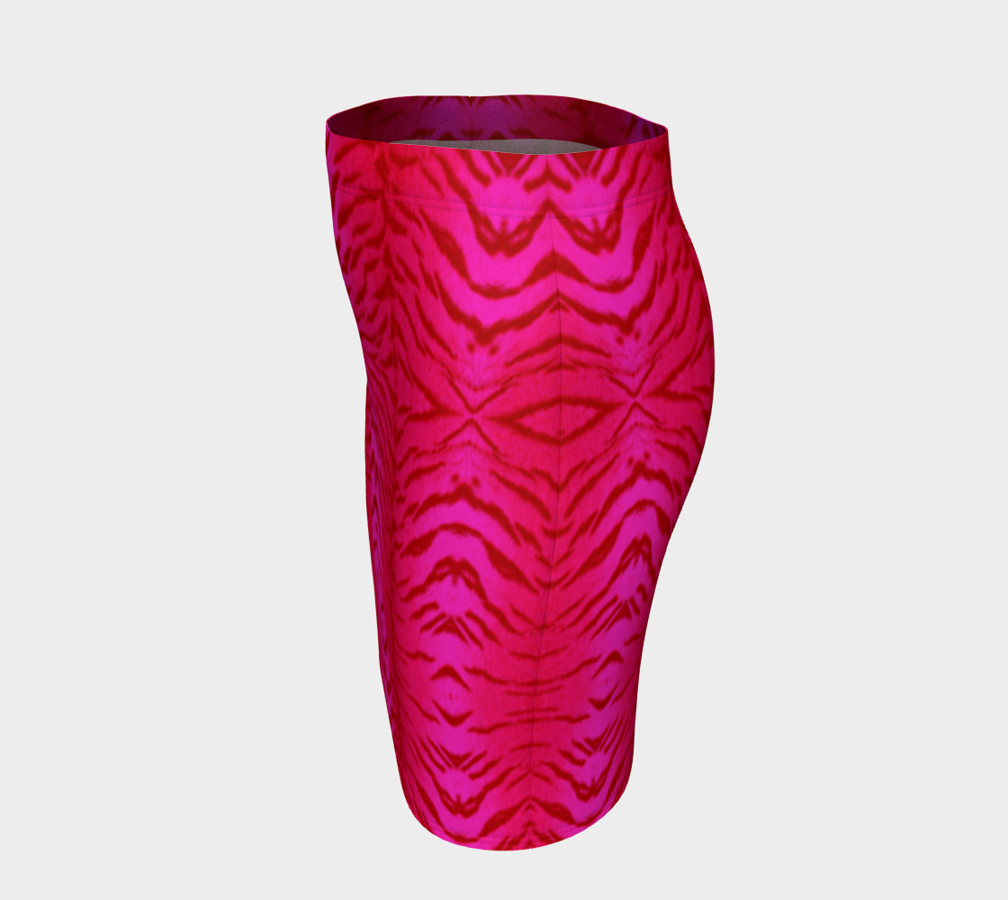 Tiger Queen Pink Pencil Skirt