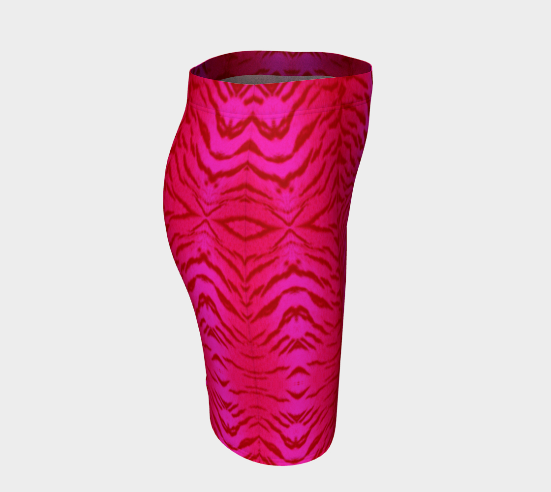 Tiger Queen Pink Pencil Skirt