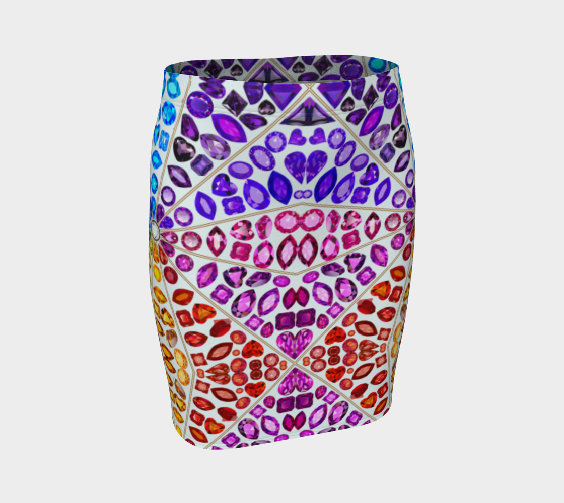 Gem Burst Pencil Skirt