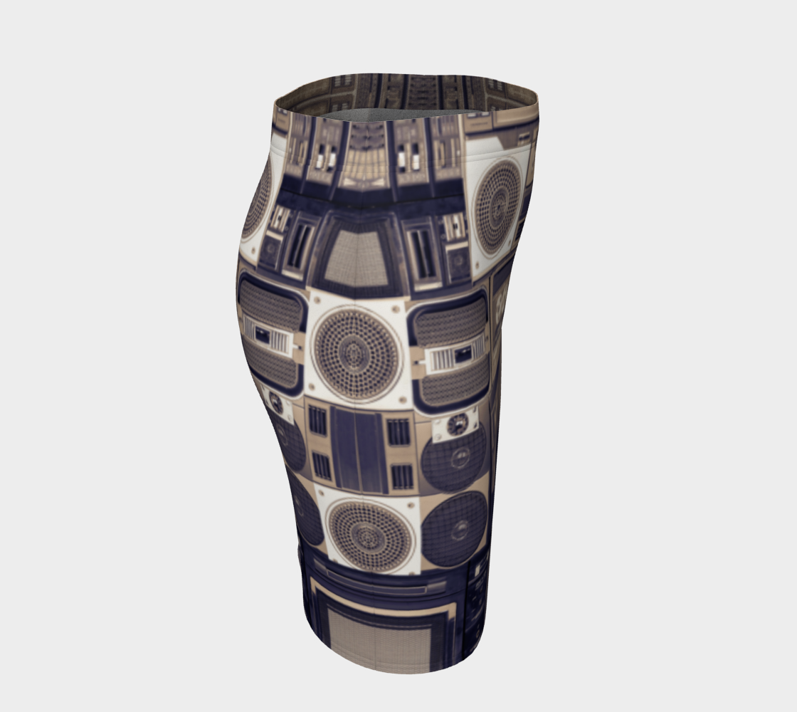 Ghetto Blaster Pencil Skirt