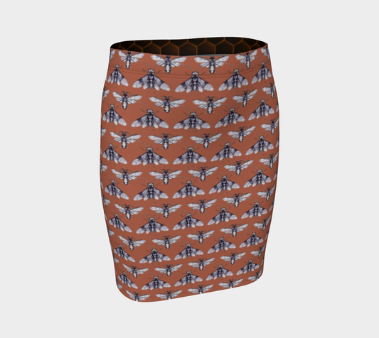 Bee Her Now Terracotta Pencil Skirt