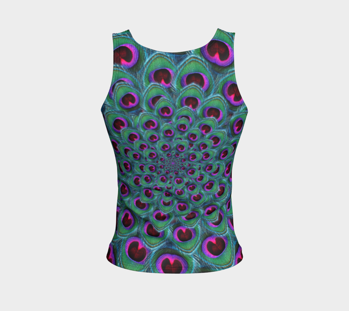 Purple Peacock Tank Top