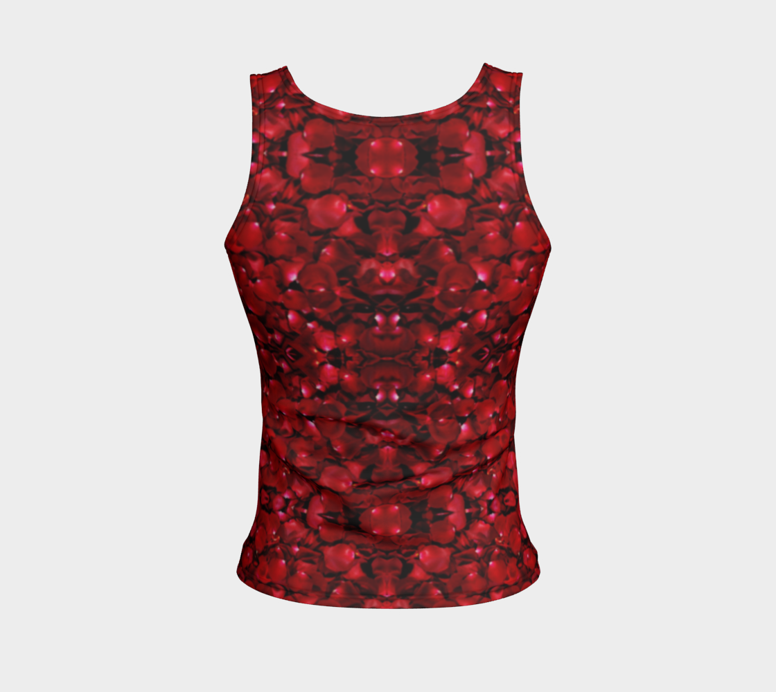 Red Rose Petal Tank Top