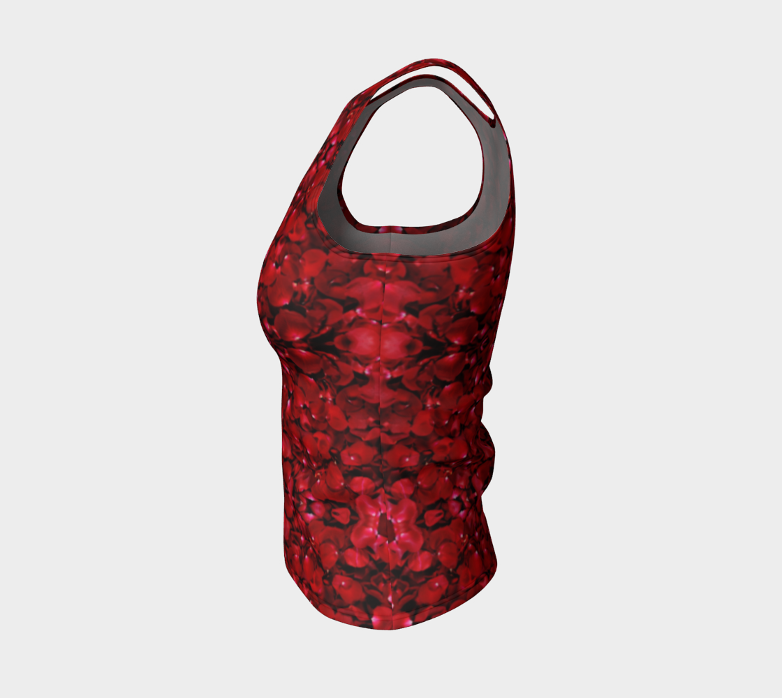 Red Rose Petal Tank Top