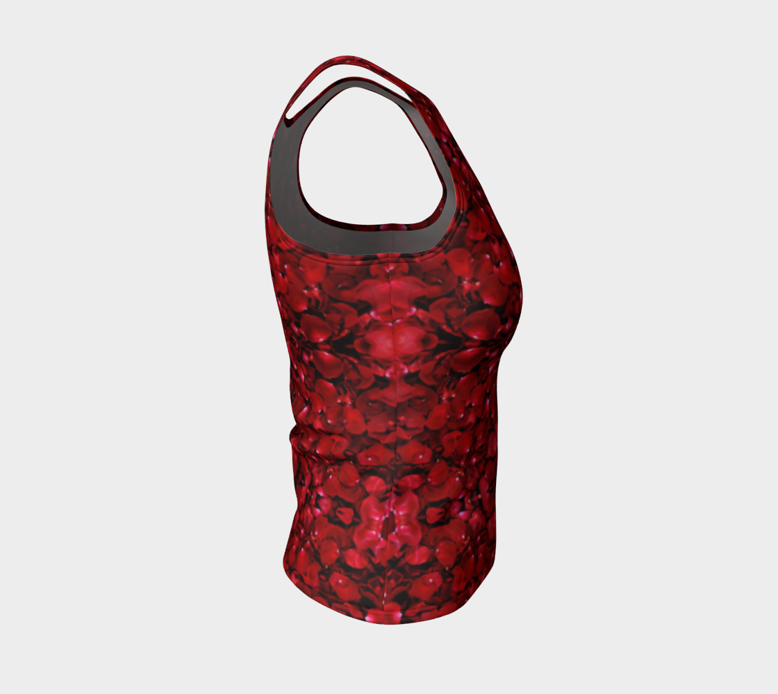 Red Rose Petal Tank Top