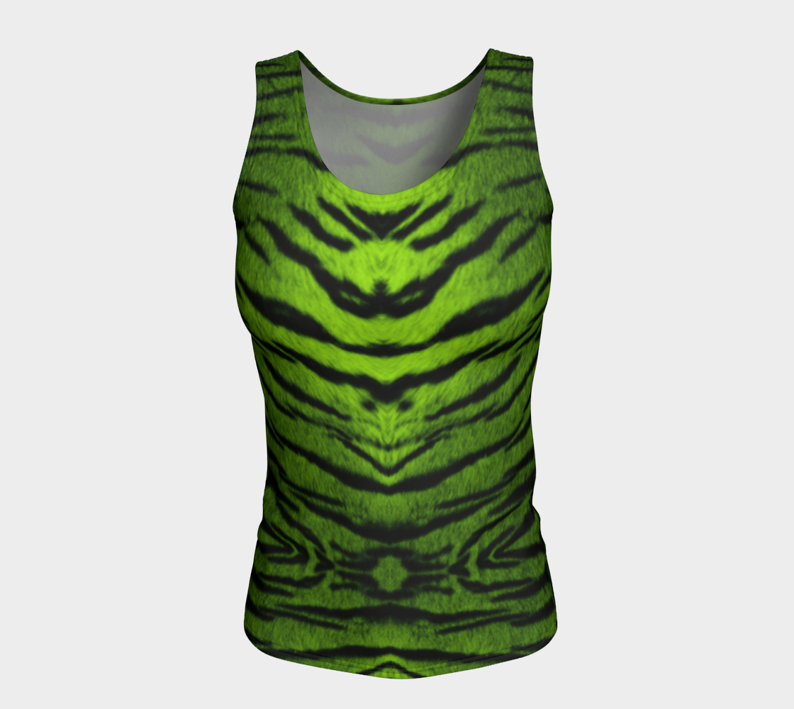 Tiger Queen Green Tank Top