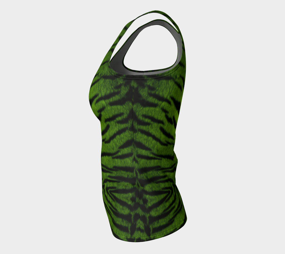 Tiger Queen Green Tank Top