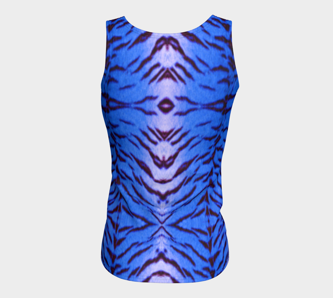 Tiger Queen Blue Tank Top