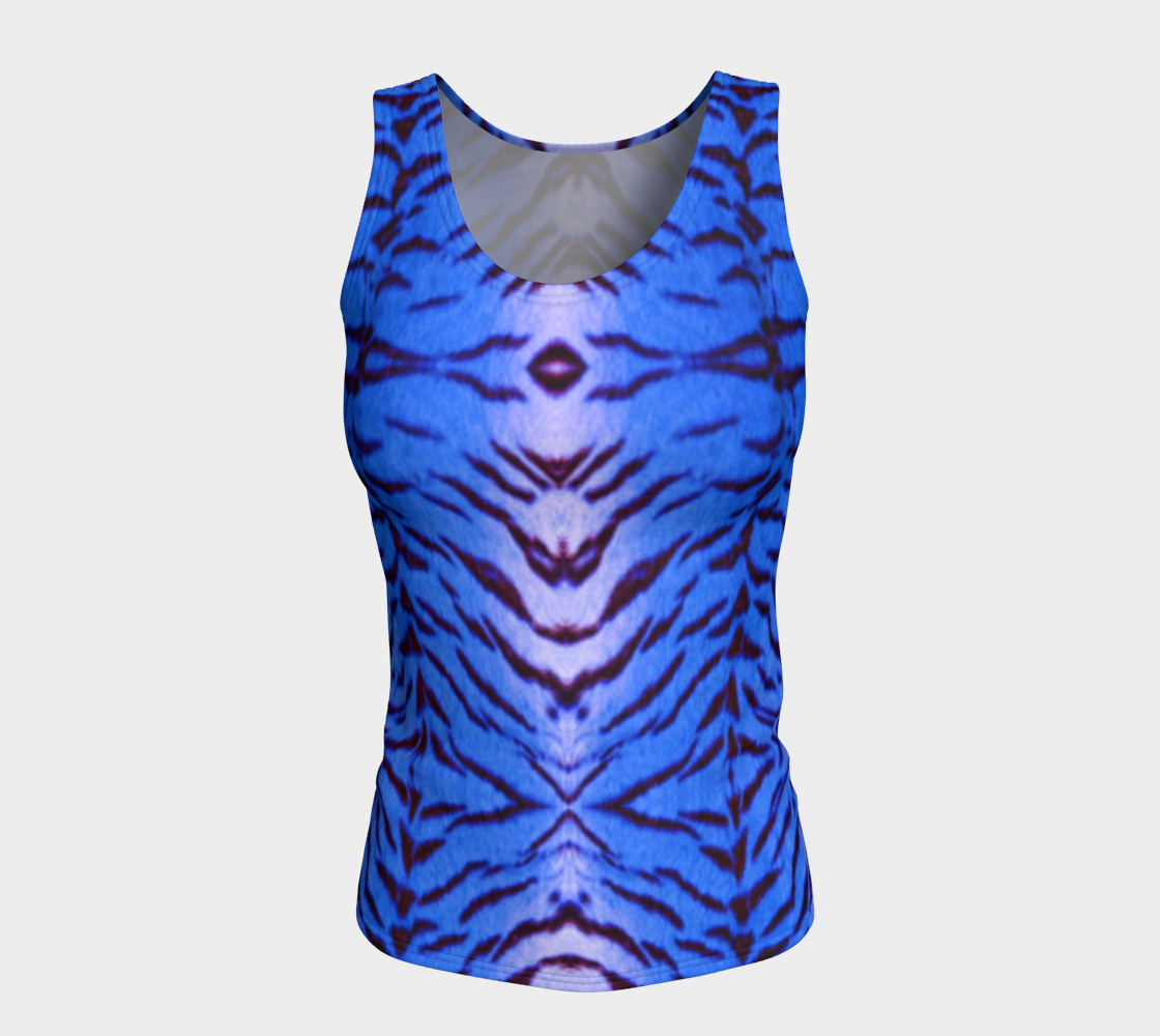 Tiger Queen Blue Tank Top