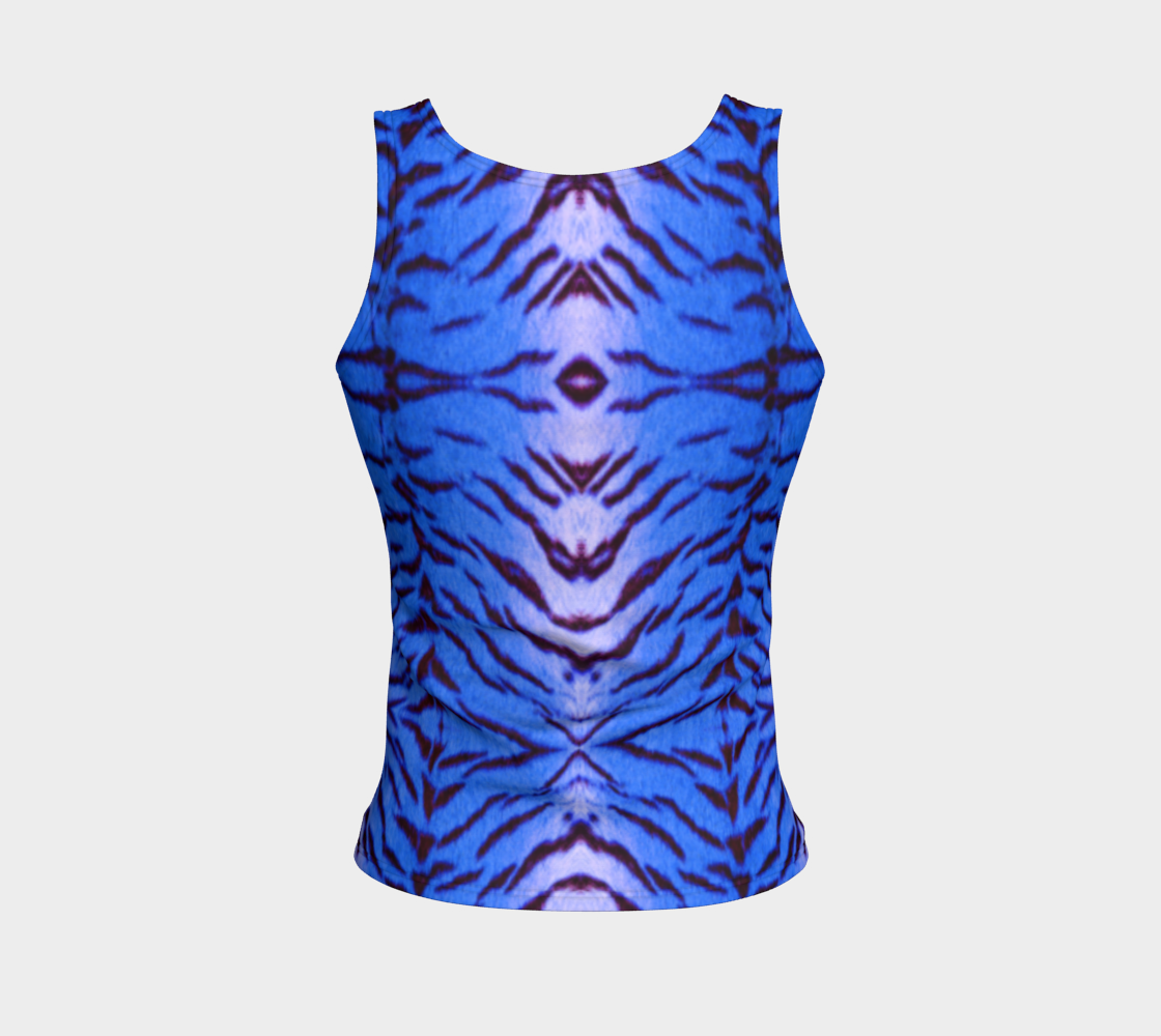 Tiger Queen Blue Tank Top