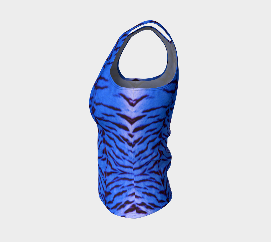 Tiger Queen Blue Tank Top