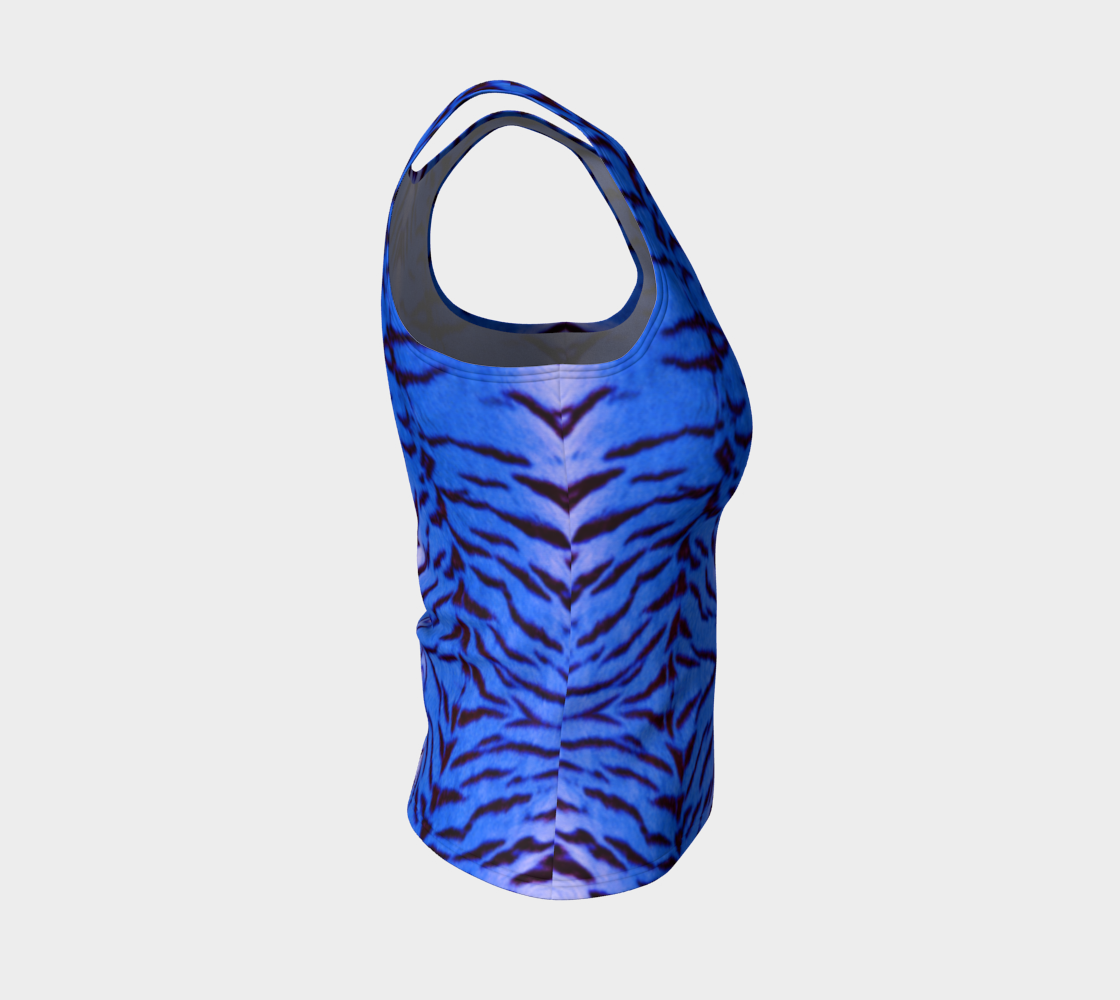 Tiger Queen Blue Tank Top