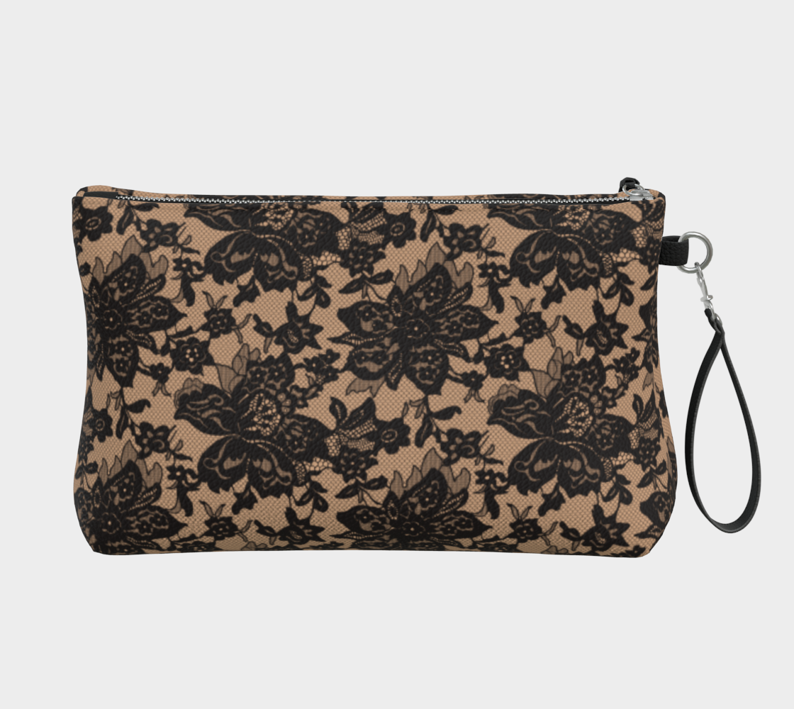 Black Lace Clutch Purse