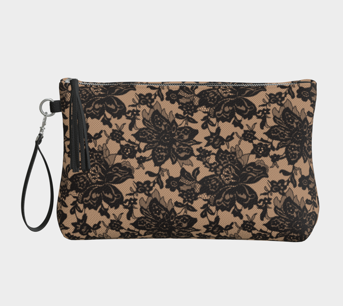 Black Lace Clutch Purse