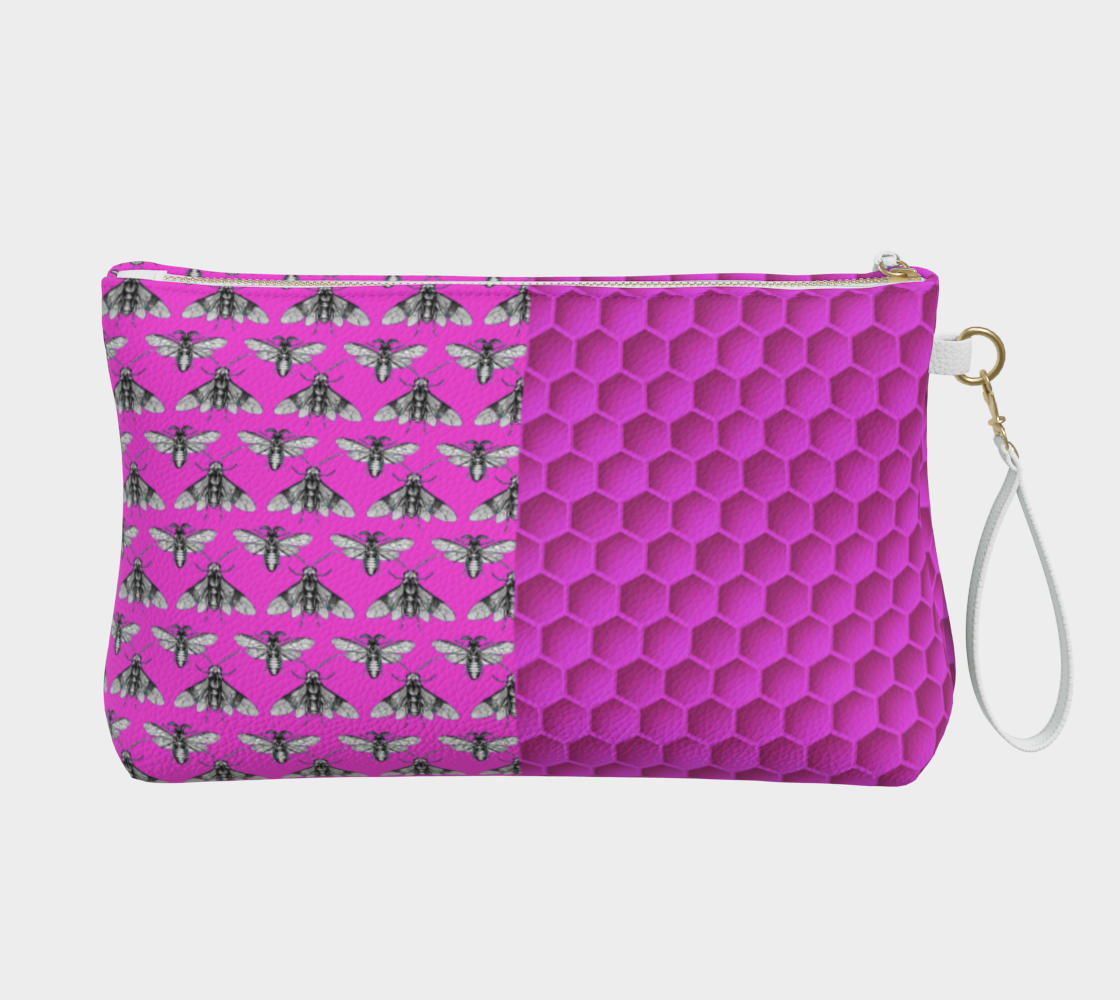 Bee Her Now Pink Clutch Purse