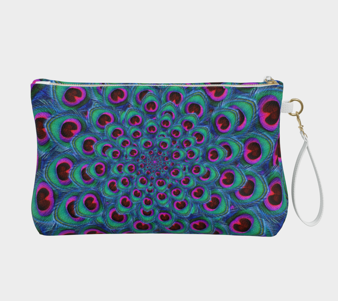 Purple Peacock Clutch Purse