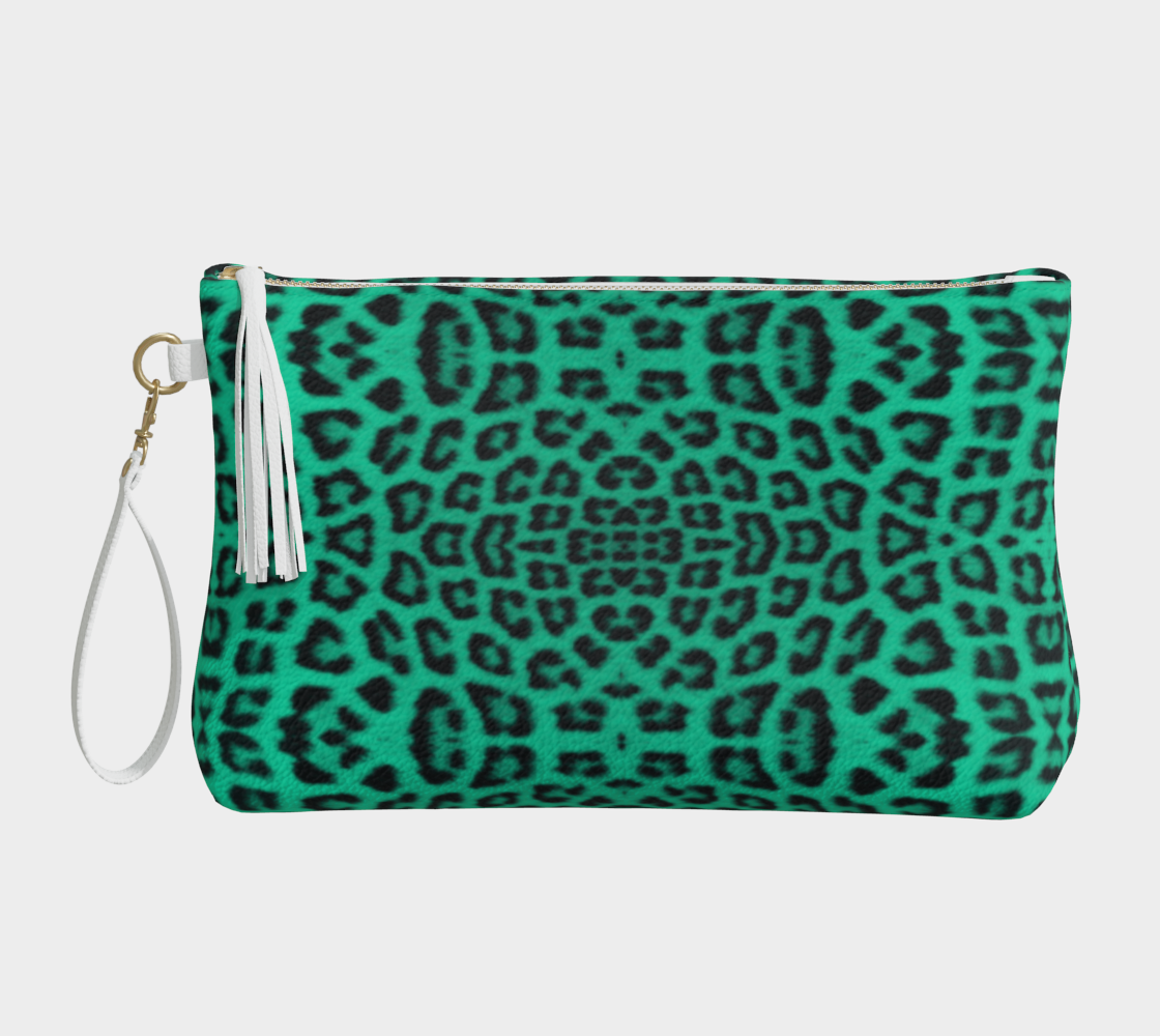 Leopard Mint Clutch Purse