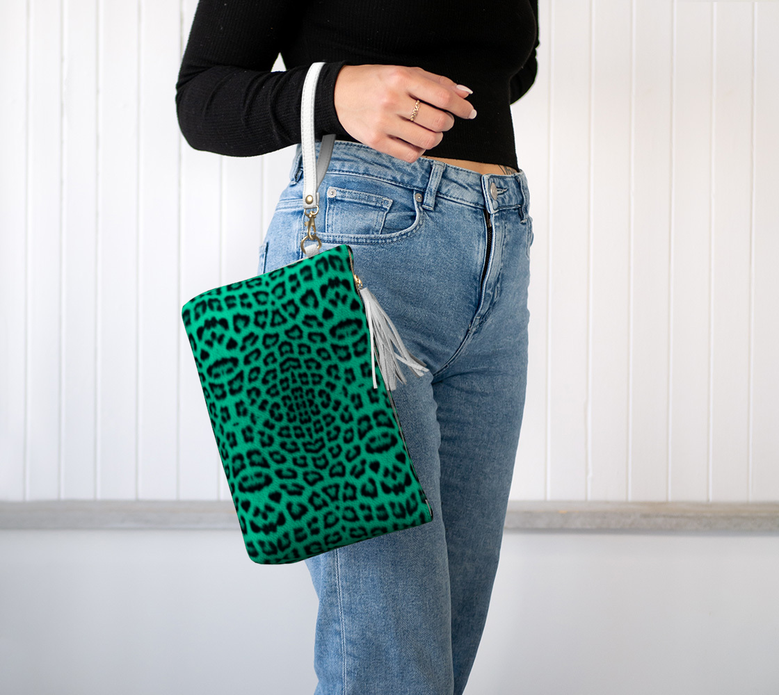 Leopard Mint Clutch Purse