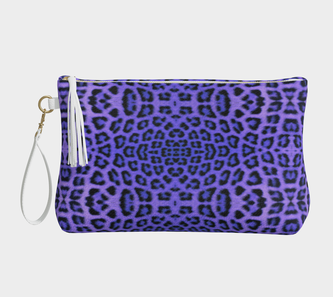 Purple Leopard Clutch Purse