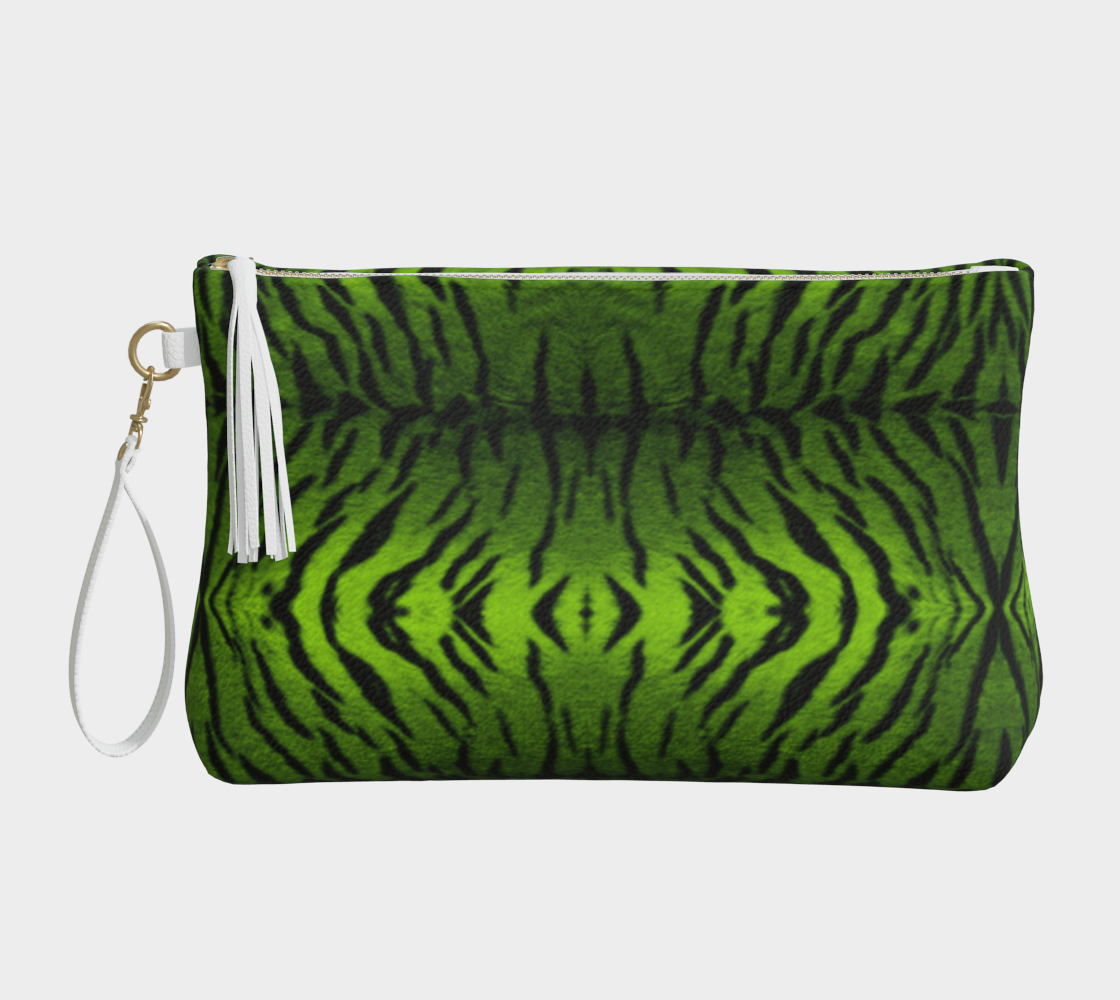 Tiger Queen Green Clutch Purse