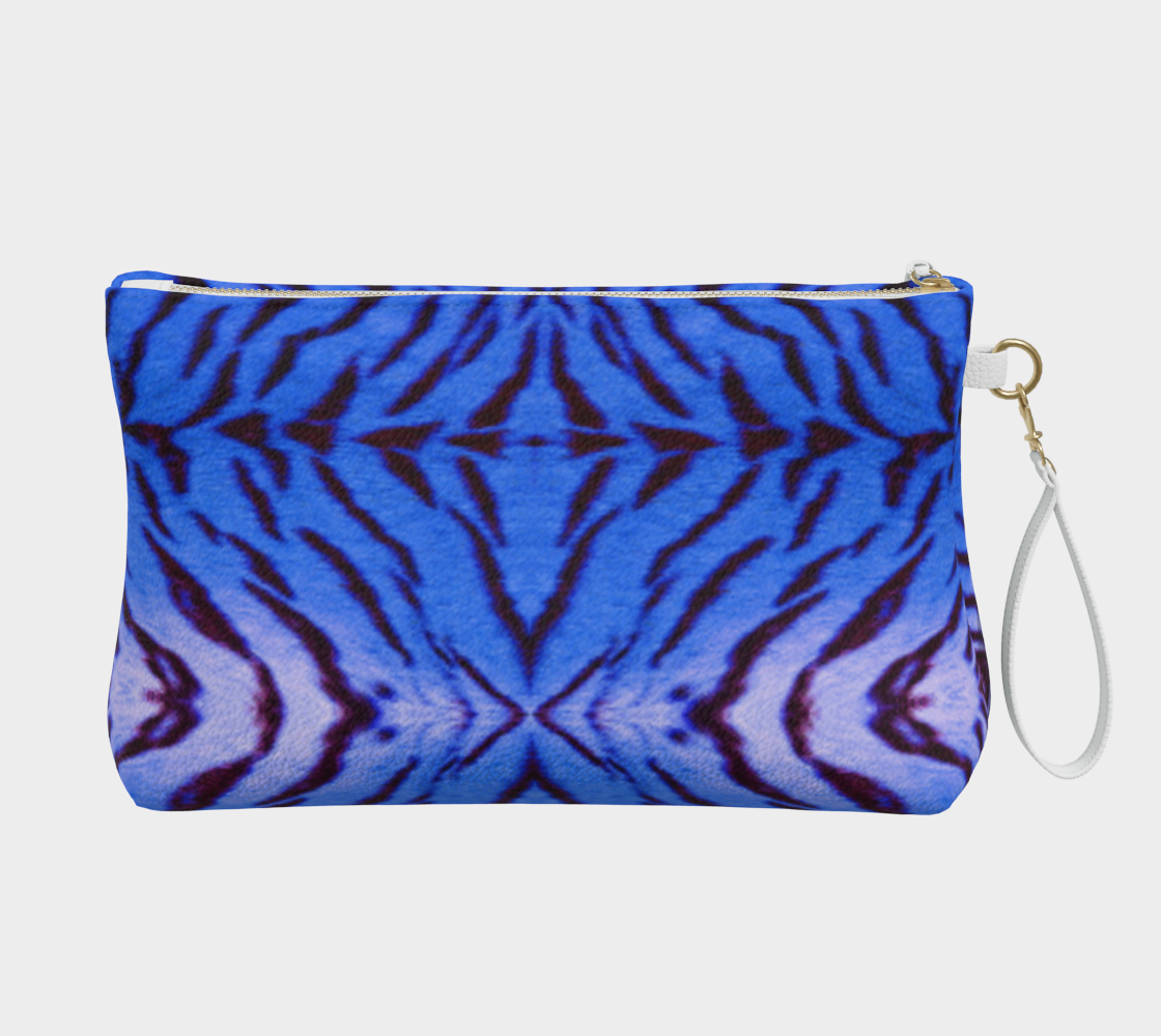 Tiger Queen Blue Clutch Purse